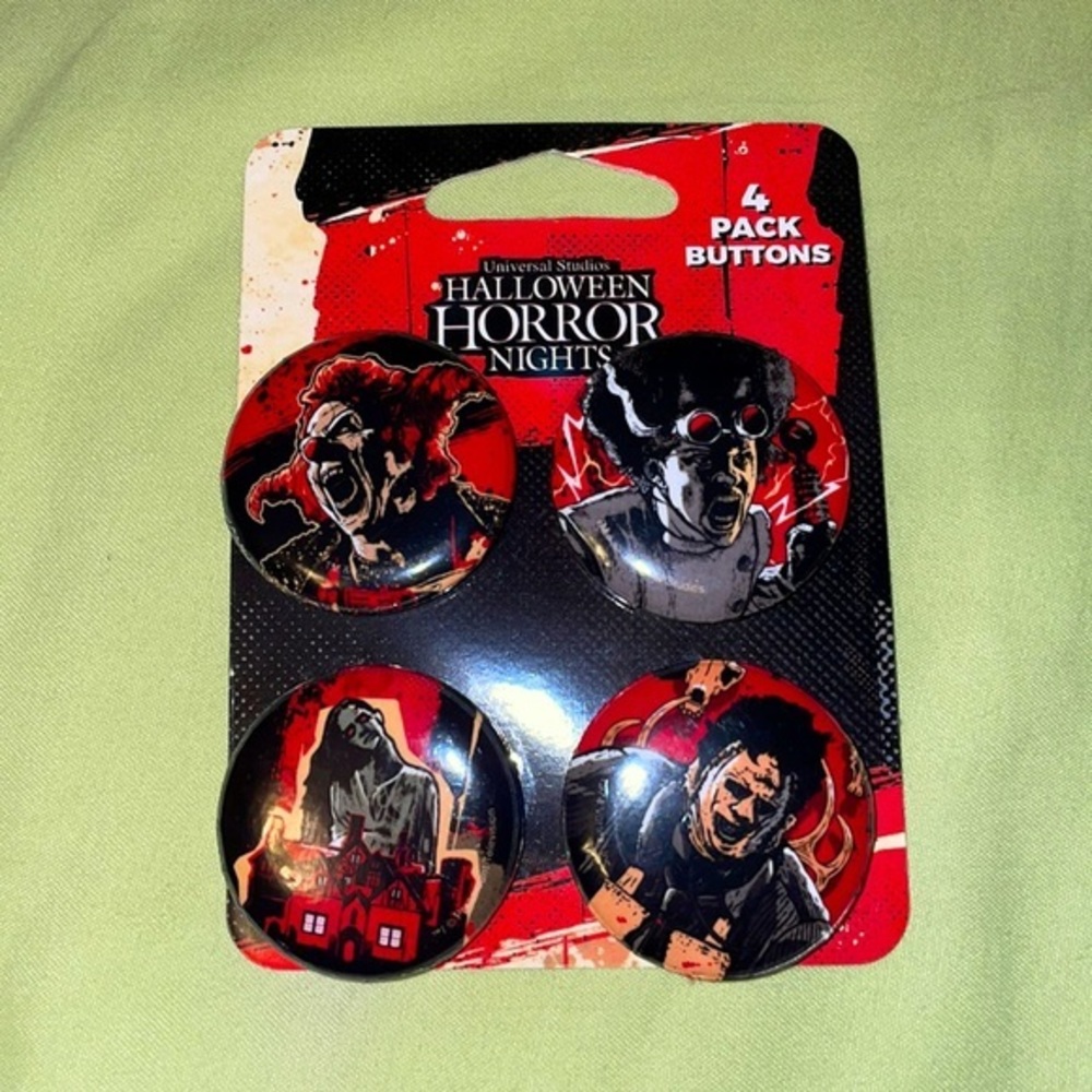Halloween horror night buttons